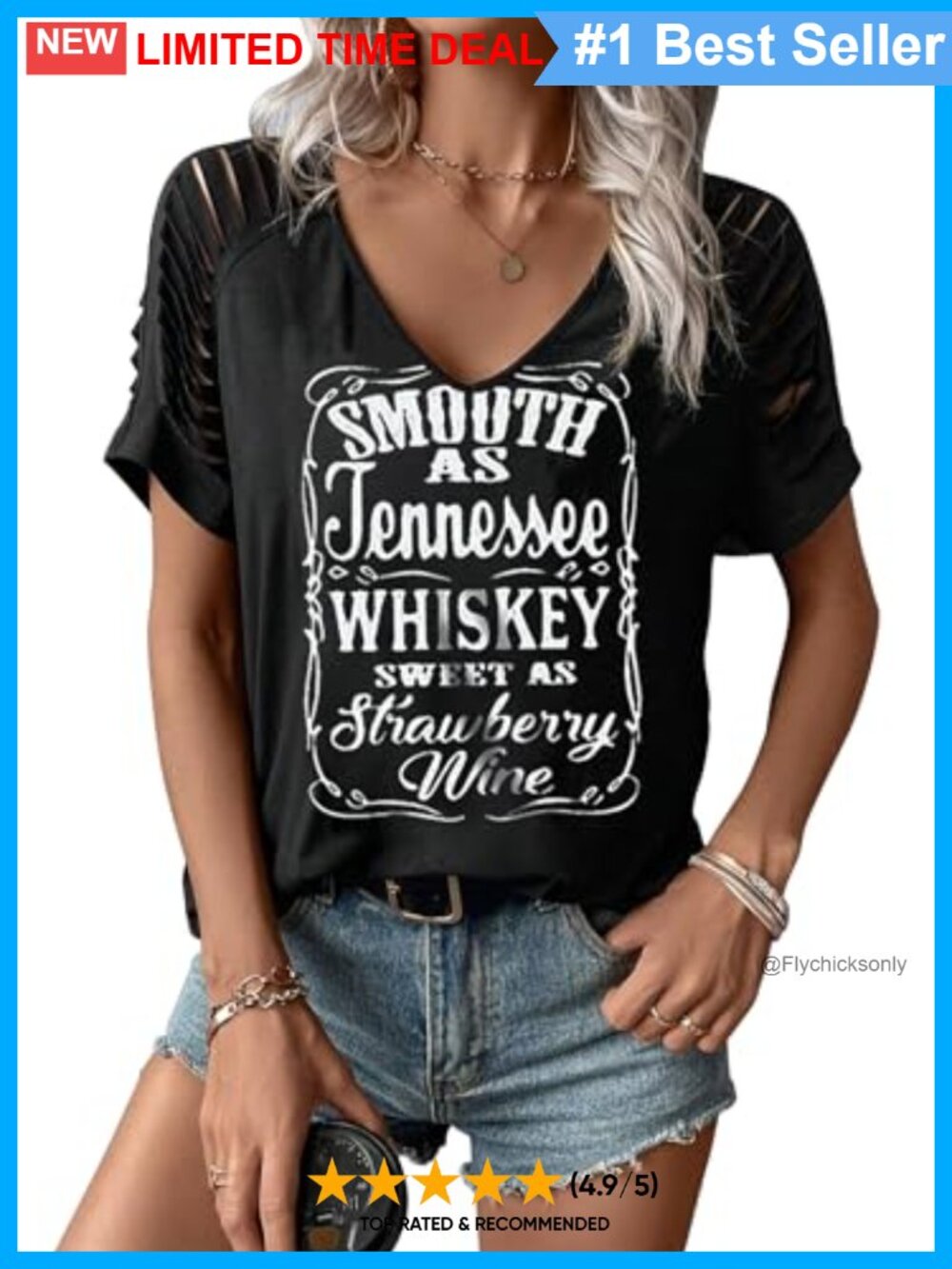 Women's Cut Out Cold Shoulder Boho Floral Graphic Tee Nashville Country Concert